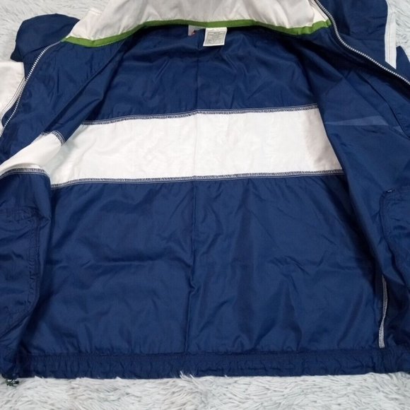 Vintage Nike Mens Jacket Blue XL Windbreaker Pockets Swoosh Athletic Activewear - Picture 3 of 13